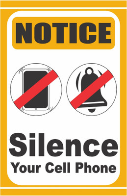 Ordershock Notice Board For Silience Your Phone Call Sing Board For Hospitals 8x5 Inches Emergency Sign