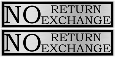 Tatmods Tatmods No Return Exchange Sign Board – 8 x 4.4 Inch – Self Adhesive Acrylic Emergency Sign