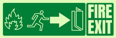 Ira Sign FIRE EXIT Emergency Sign