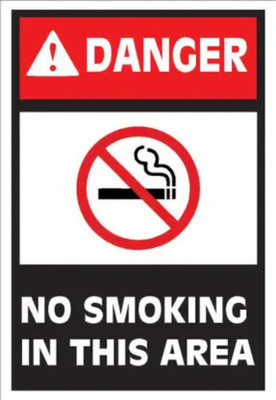 Mojopix No Smoking in This Area Emergency Sign Print On 5mm Thick–9x12 inch Sunboard Emergency Sign(Reflective Sign)