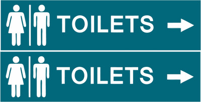 surmul Toilet Sign Board For Male And Female - Designed For Offices, 8 X 2 Inches Emergency Sign