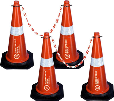 Signxpress Signxpress Traffic Cone 750 mm Heavy Weight Emergency Sign(Reflective Sign)