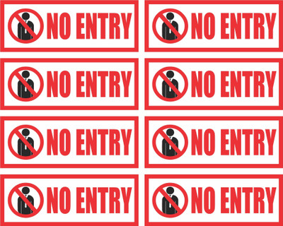 jhitkiyahi No Entry Emergency Sign(Reflective Sign)