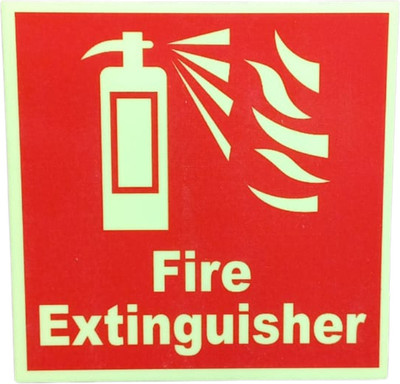 agni shield Fire Extinguisher Night Glow Signages Emergency Sign(Reflective Sign)