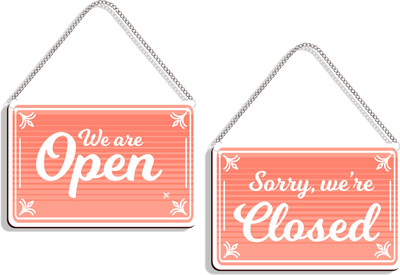 DELWOR We Are Open, Sorry We're Closed Emergency Sign