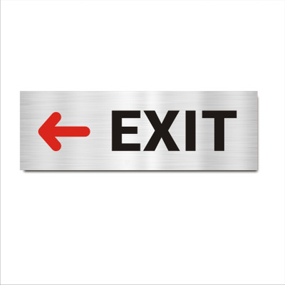 Mindcraftz Exit Left Sign Acrylic Signboard Emergency Sign(Reflective Sign)