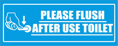 surmul Please Plush After Use Toilet Sign Board For Toilets Sunboard 8x3.1 Inch Emergency Sign