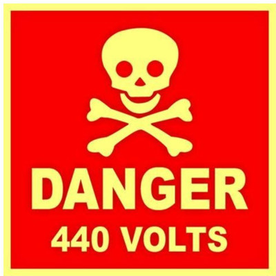 Buzzhub Danger High Voltage Sign – 6x6 Inch Board for Electrical Panels Emergency Sign
