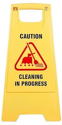 SHREEVA Cleaning In Progress;Safety Signs board, caution standing board Emergency Sign(Reflective Sign)