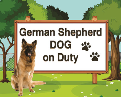 ModernDecor Beware of The Dog Safety Warning Sign Board For Home office (Size 10x8 Inch) D45 Emergency Sign