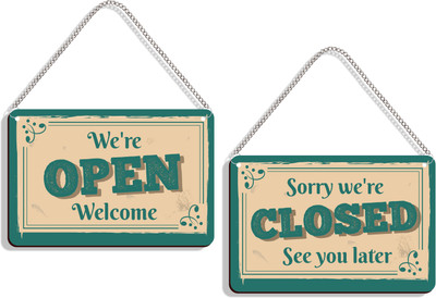 DELWOR We're Open Welcome, Sorry We're Closed See You Later Emergency Sign