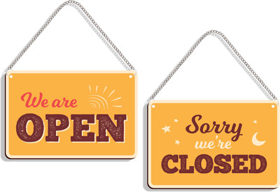 DELWOR We Are Open, Sorry We're Closed Emergency Sign