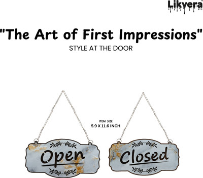 likvera OPEN & CLOSED Emergency Sign