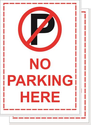 GOODPRINTZONE No Parking Sign Board For Hospital Shops Office School Clinic Signage Sign Board Emergency Sign(Reflective Sign)
