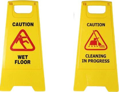 AMIGOS STORE Cleaning in Progress, Wet Floor Emergency Sign(Reflective Sign)