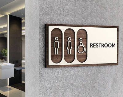 STONE X MEN WOMEN & WC Emergency Sign