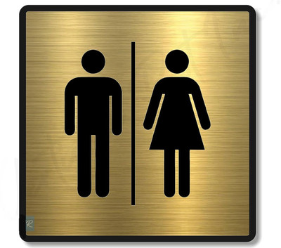 DECOLASE Men & Women sign Emergency Sign(Reflective Sign)