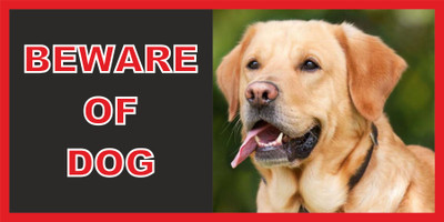 SANAPRINTS BEWARE OF DOG Emergency Sign