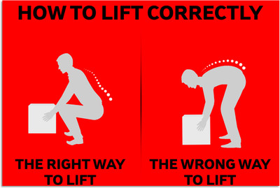 Ritwika's How To Lift Correctly Emergency Sign