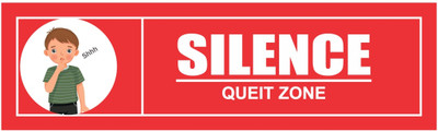 Ordershock Silence Sing Board For Hospitals,Schools And Libraries 8x2 Inches Emergency Sign