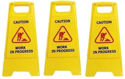 AMIGOS STORE Work in Progress Sign Board Emergency Sign(Reflective Sign)