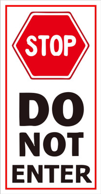 Ordershock Stop Do Not Enter Sign Board Multicolor Sunboard 7.6x4 Inch Emergency Sign