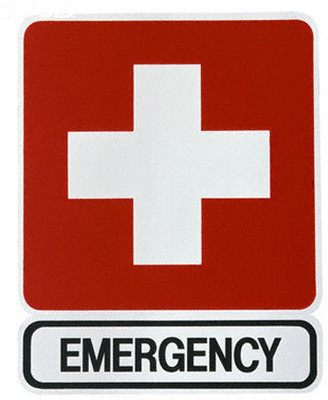 SBD TEXT AND SIGN Emergency Sign