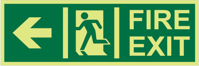 S2S Kulture LEFT SIDE FIRE EXITE Emergency Sign