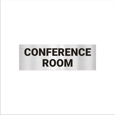 Mindcraftz Conference Room Acrylic Signboard 12 x 4 inches Medium Size Silver Emergency Sign(Reflective Sign)