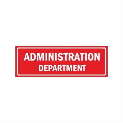 Mindcraftz Administation Department Acrylic Signboard Red Color English Emergency Sign