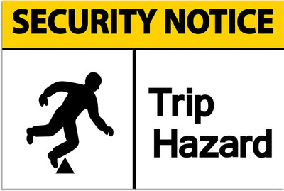 Ritwika's Security Notice Trip Hazard Emergency Sign