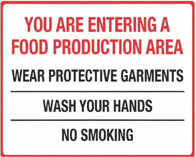 SRKAVTRADERS ood Production Area Safety Sign Emergency Sign(Reflective Sign)