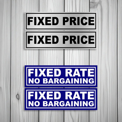 voorkoms Fixed Price & Fixed Rate Sign Board For Shoes keeper, Shoping Mall Emergency Sign