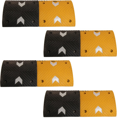 Ladwa 75mm 4mtr Durable Rubber Breakable Speed Breaker/Road Hump For Road Safety Emergency Sign
