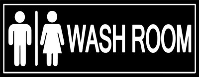 stylishdecor wash room Emergency Sign(Reflective Sign)