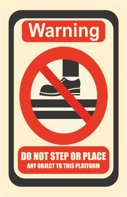 Ordershock Warning Do Not Step Or Place Any Object 8x5 Inches Emergency Sign