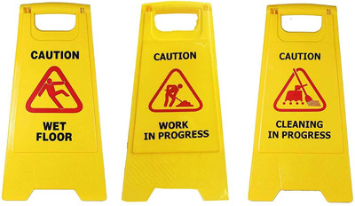 AMIGOS STORE Cleaning in Progress, work in progress, wet floor Emergency Sign(Reflective Sign)
