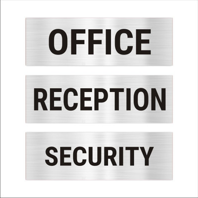 Mindcraftz Office Reception Security Acrylic sign board Emergency Sign(Reflective Sign)