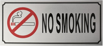 KRYTONE Metal No Smoking Signage Board for Home, Office, Shops Emergency Sign