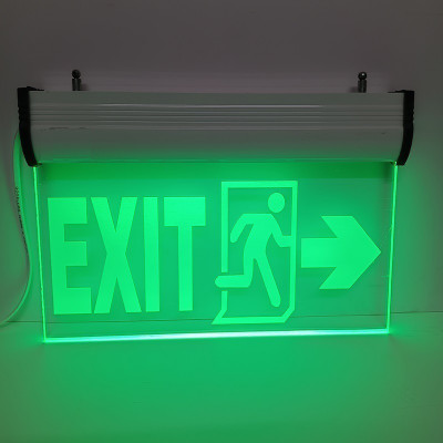 Signved SignVed LED Exit Light Right Side Arrow, Free Hanging Chain, 12 x 6 Inch Emergency Sign