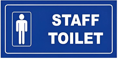 PRIBOX STAFF TOILET Emergency Sign(Reflective Sign)
