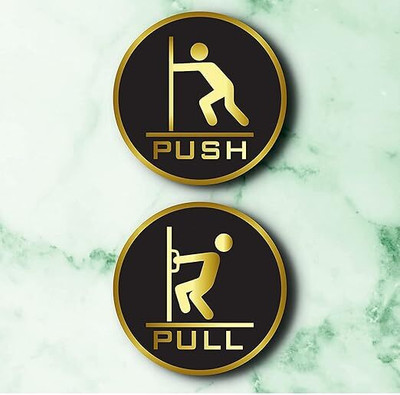 Paper Wings PUSH, PULL Emergency Sign(Reflective Sign)