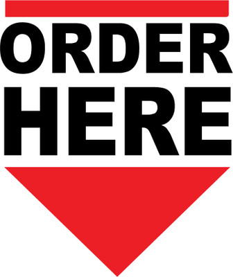 VVWV ORDER HERE SIGN STICKER FOR HOSPITAL, BANK,RESTAURENT Emergency Sign