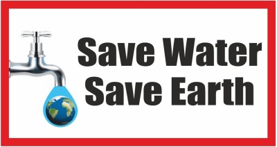 Ordershock Save Water Save Earth Sign Board Sun Board For Office, Sign 8x4 Inches Emergency Sign