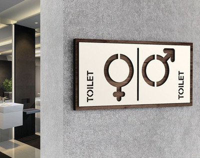 STONE X MEN WOMEN SIGN BOAD Emergency Sign