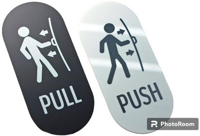 STONE X PUSH/PULL Emergency Sign(Reflective Sign)