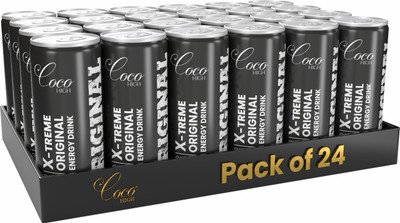 COCOHIGH Energy Drink, 250 ml, Pack of 24 Energy Drink(24x250 ml, NATURAL AND NATURE IDENTICAL FLAVOURING SUBSTANCES Flavored)