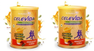 CELEVIDA Dr. Reddy's Nutrition Health Drink ,Kesar Elaichi Flavour ,400g x Pack of 2 Nutrition Drink(2x400 g, Kesar Elaichi Flavored)