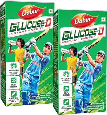 Dabur Glucose D Instant Energy Drink - 1kg x2 Regular (Carton Powder)| Boosts Immunity Energy Drink(2x1 kg, Regular Flavored)