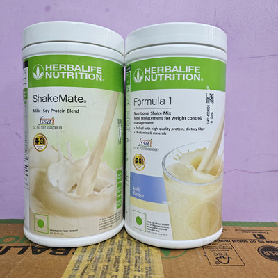 HERBALIFE FORMULA-1 KULFI SHAKE-MIX 500GM & SHAKEMATE 500GM Tea Tin(2 x 0.5 kg)